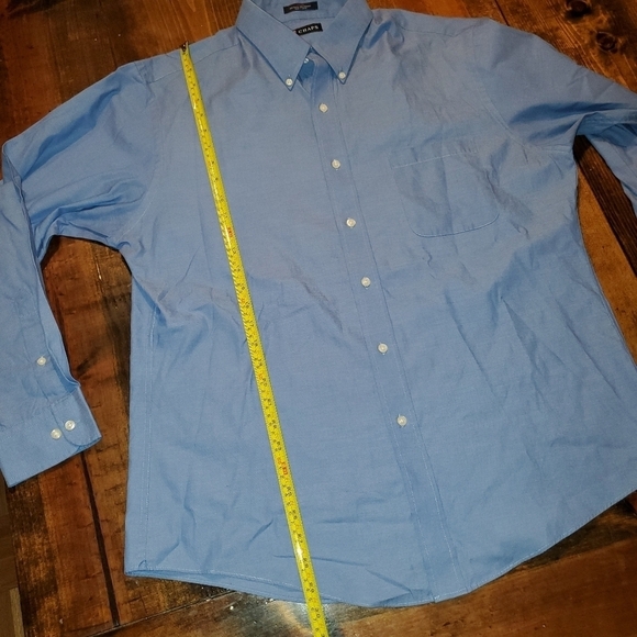 Light Blue Chaps Button-Down Dress Shirt - Large - Picture 9 of 12
